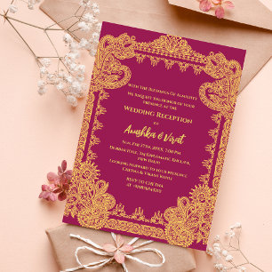 Invitación a la recepción de la boda india
