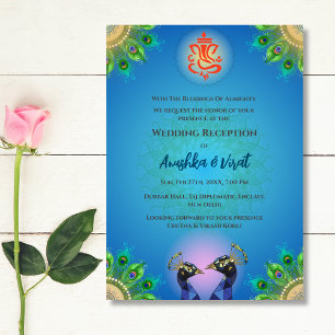 Invitación a la recepción de la boda india