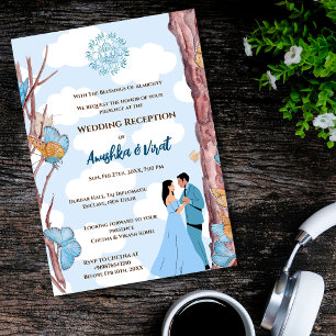 Invitación a la recepción de la boda india