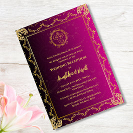 Invitación a la recepción de la boda india