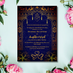 Invitación a la recepción de la boda india