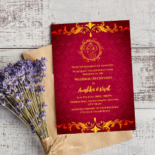 Invitación a la recepción de la boda india