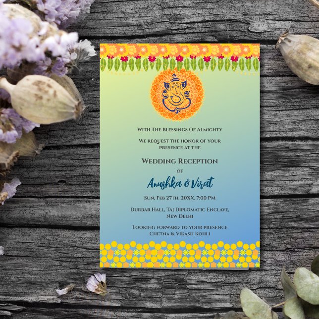 Invitación a la recepción de la boda india (Subido por el creador)