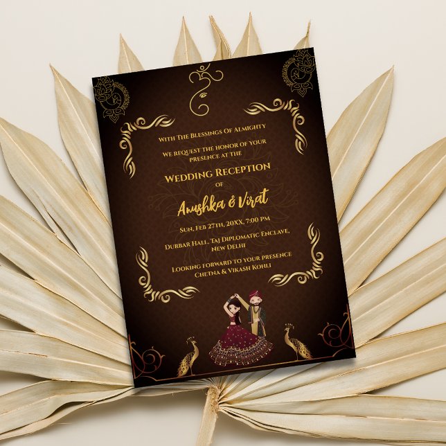 Invitación a la recepción de la boda india (Subido por el creador)