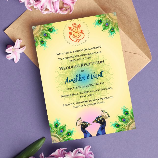 Invitación a la recepción de la boda india (Subido por el creador)