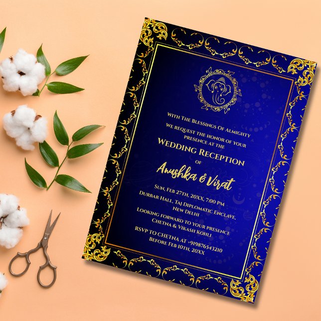 Invitación a la recepción de la boda india (Subido por el creador)