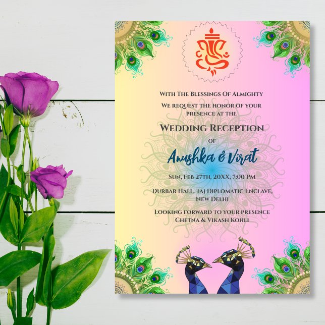 Invitación a la recepción de la boda india (Subido por el creador)
