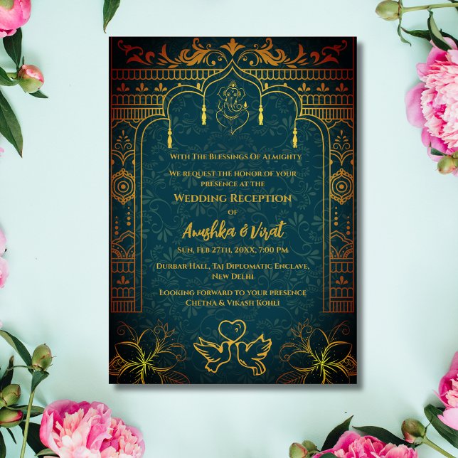 Invitación a la recepción de la boda india (Subido por el creador)