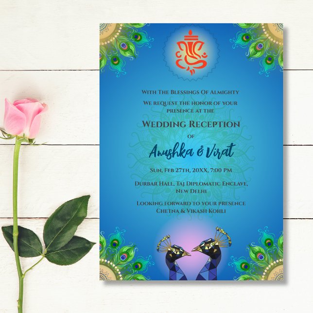 Invitación a la recepción de la boda india (Subido por el creador)