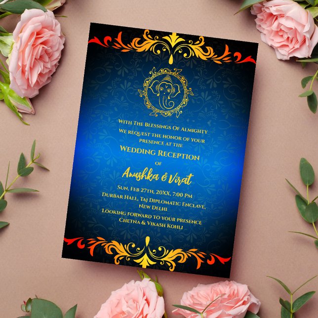 Invitación a la recepción de la boda india (Subido por el creador)