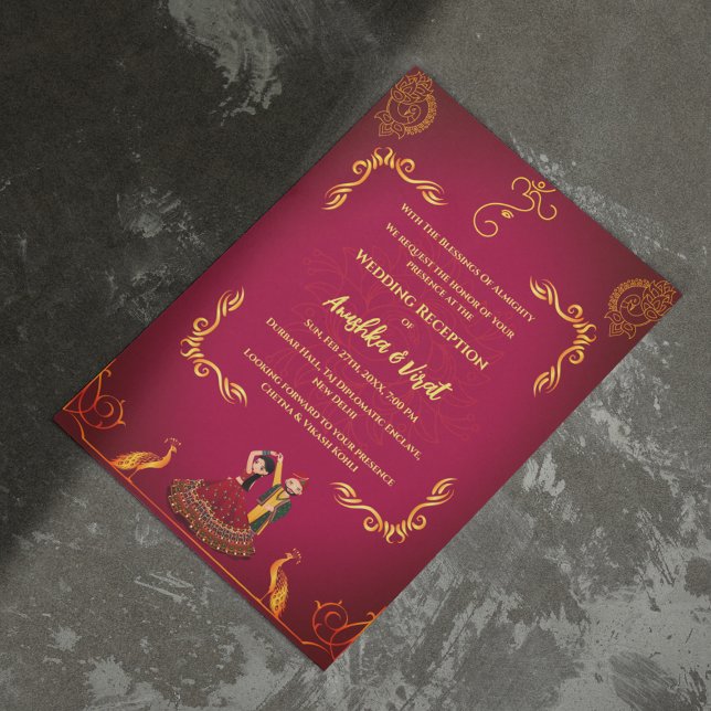 Invitación a la recepción de la boda india (Subido por el creador)
