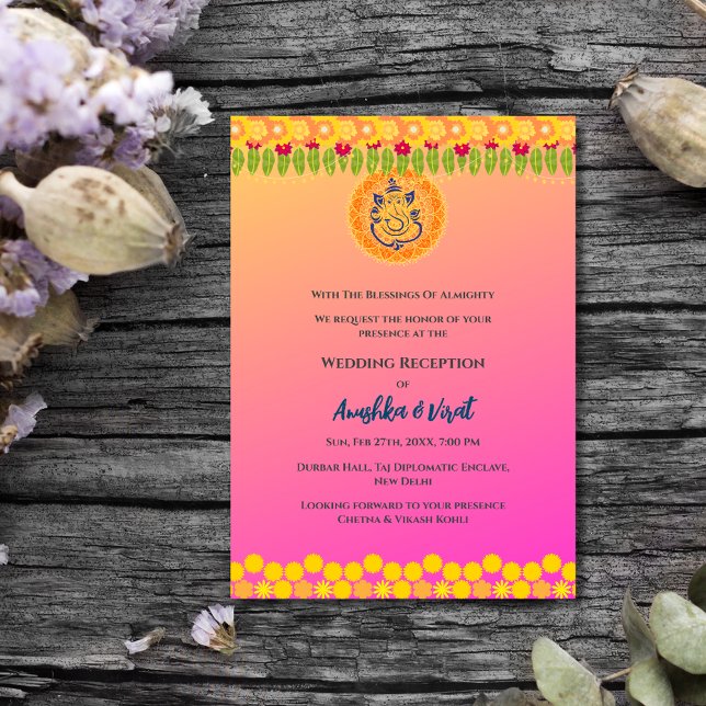 Invitación a la recepción de la boda india (Subido por el creador)