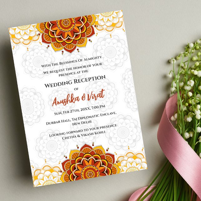Invitación a la recepción de la boda india (Subido por el creador)