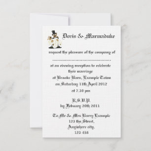 Invitación a la recepción de la boda por la noche