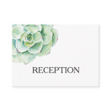 invitación a la recepción de la boda suculenta col