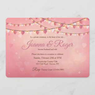 Invitación a la recepción de Luces y Corazones