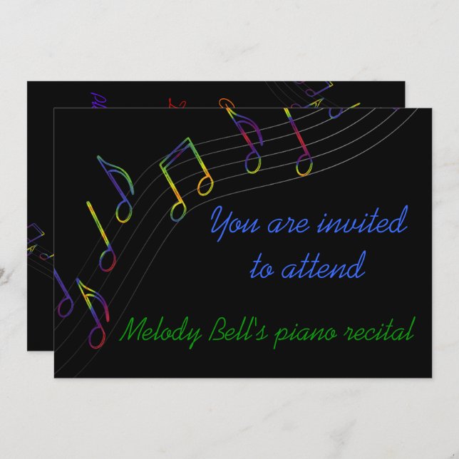 Invitación a la recepción de música (Anverso / Reverso)