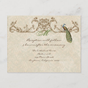 Invitación a la recepción de Peacock & Etchings