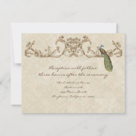 Invitación a la recepción de Peacock & Etchings