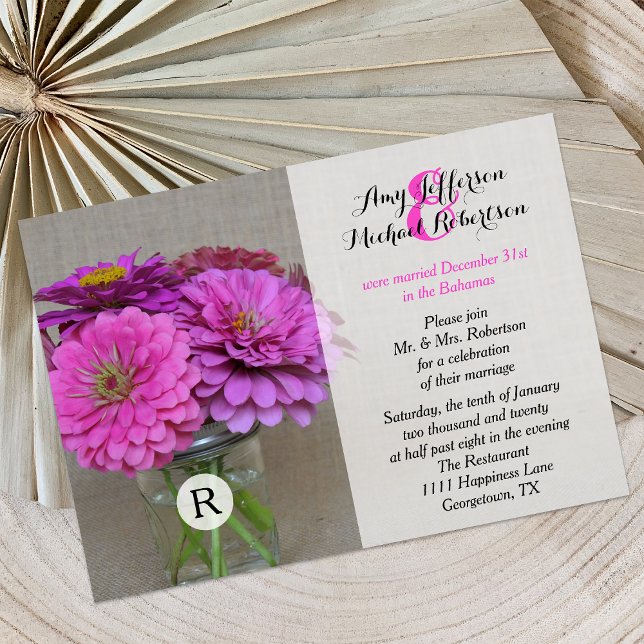 Invitación a la recepción de posbodas - Mason Jar (Subido por el creador)