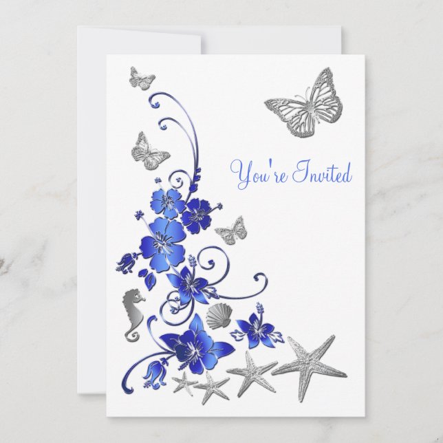 Invitación a la recepción de posbodas para la play (Anverso)