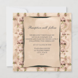 Invitación a la recepción de Rosa de época