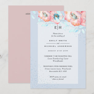Invitación a la recepción de Rosa Hellebore Blue D