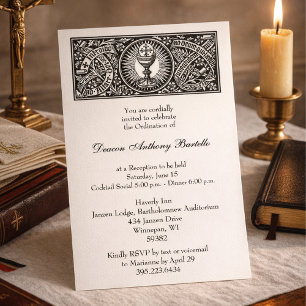 Invitación a la recepción del sacerdote Deacon