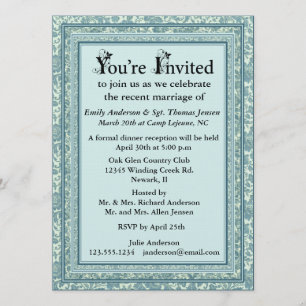 Invitación a la recepción después de la boda