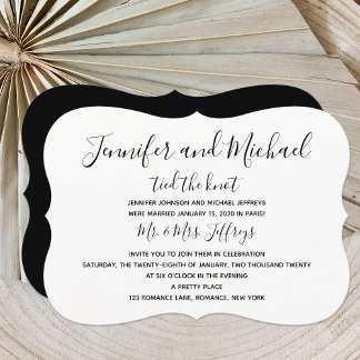 Invitación a la recepción después de la boda -- An