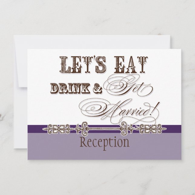 Invitación a la recepción formal de Comer, Beber y (Anverso)