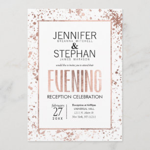 Invitación a la recepción por la noche con mantele