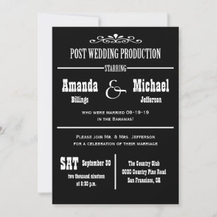 Invitación a la recepción posterior a la boda - Es