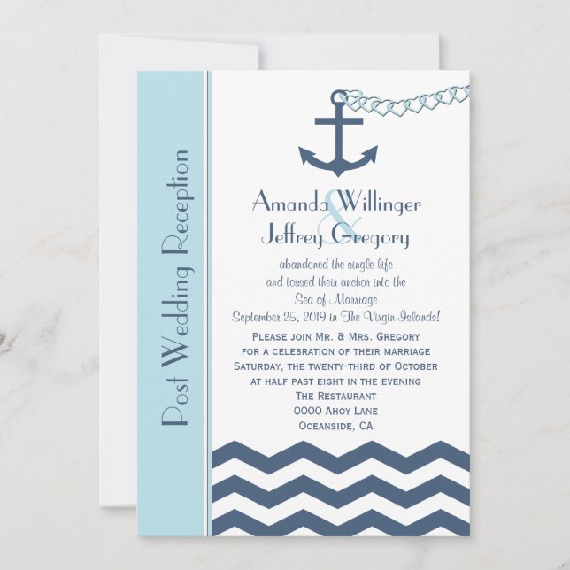 Invitación a la recepción posterior a la boda - Ná (Anverso)