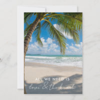 Invitación a la recepción Tropical Beach Wedding