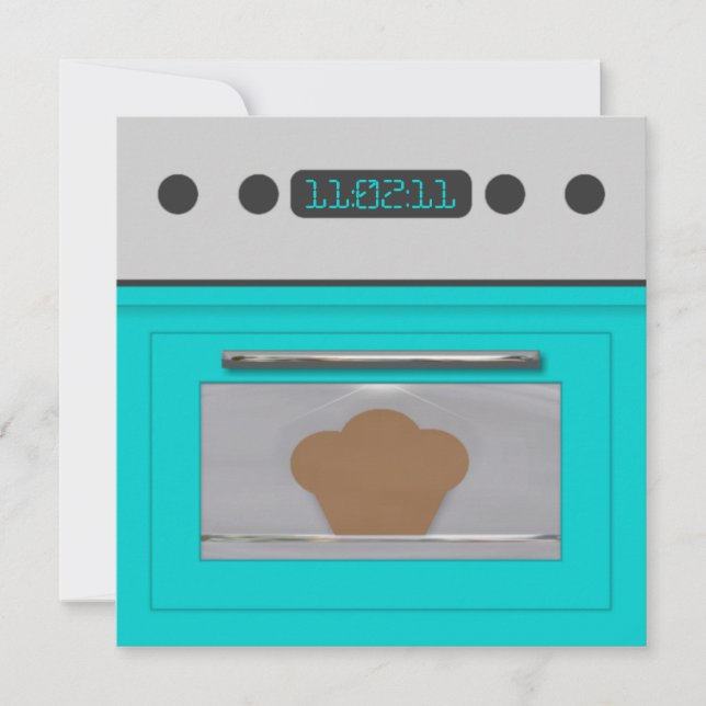 Invitación a la receta de Baby Bun (aqua) (Anverso)