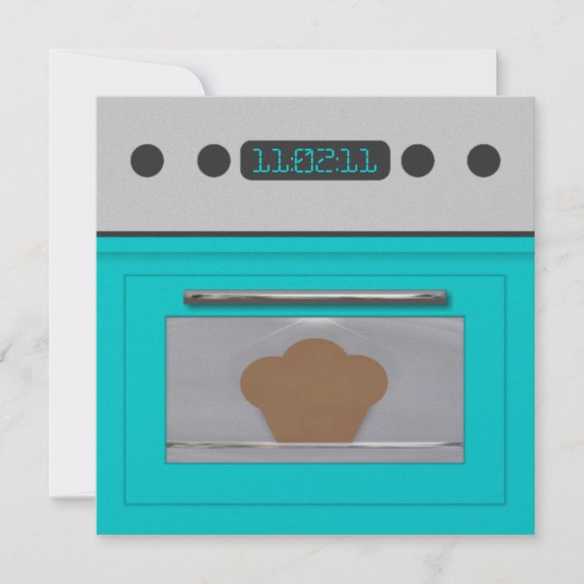 Invitación a la receta de Baby Bun (aqua) (Anverso)