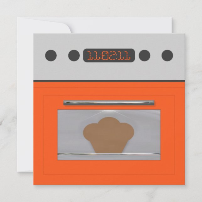 Invitación a la receta de Baby Bun (naranja tres) (Anverso)