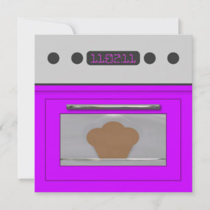 Invitación a la receta de Baby Bun (púrpura)