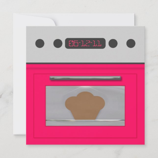 Invitación a la receta de Bun Bebé (rosa) (Anverso)