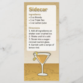Invitación a la receta de cóctel de Sidecar