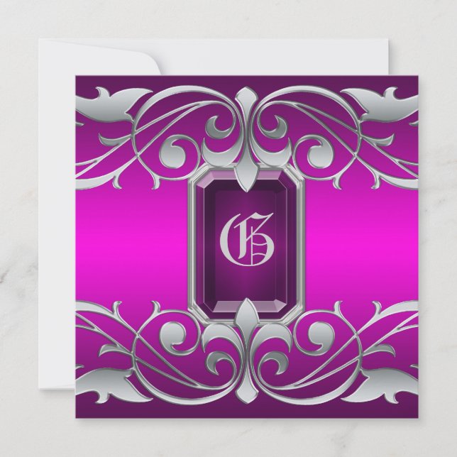 Invitación a la Regencia Rosa de la Joya Rosa del  (Anverso)