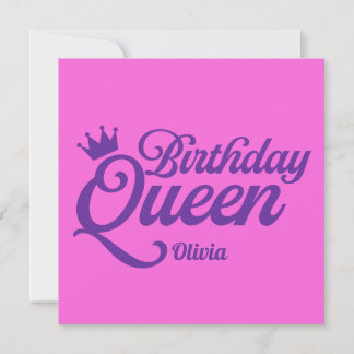 Invitación a la Reina de Cumpleaños