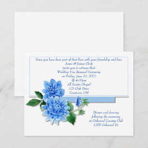 Invitación a la renovación de Blue Dahlia Vow