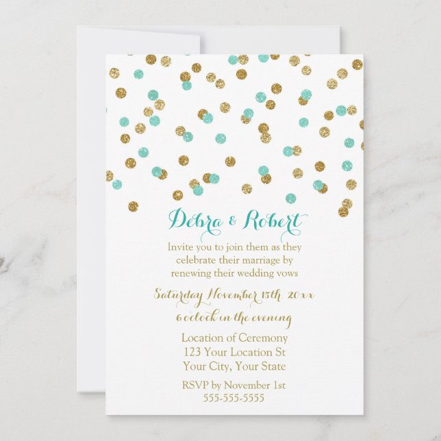 Invitación a la renovación de la promesa de oro Aq (Reverso)