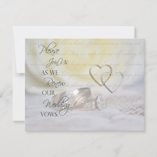 Invitación a la renovación de la promesa de Rings  (Anverso)