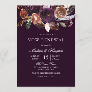 Invitación a la renovación de la vocal de flor de 