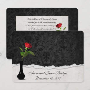 Invitación a la renovación de la Vow de la Rosa Ro