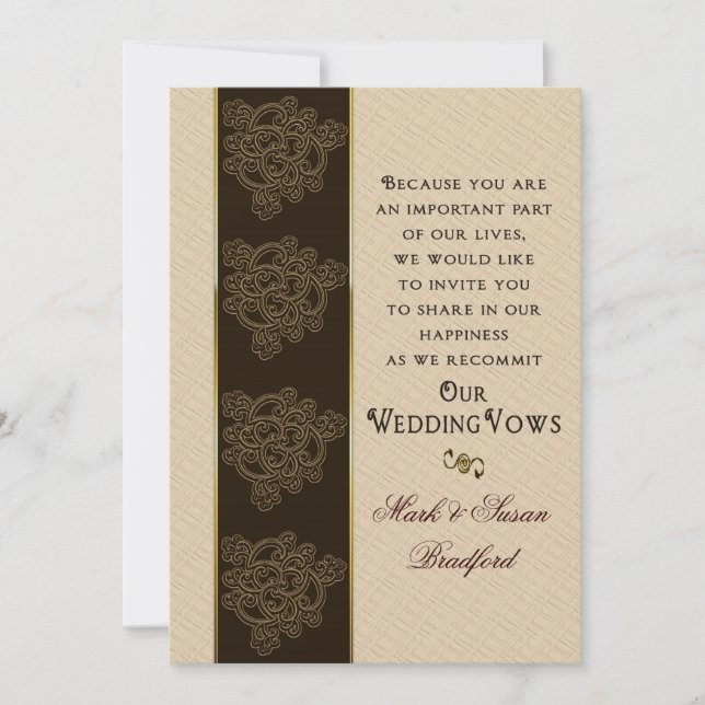 Invitación a la renovación de votos de los Bodas - (Anverso)