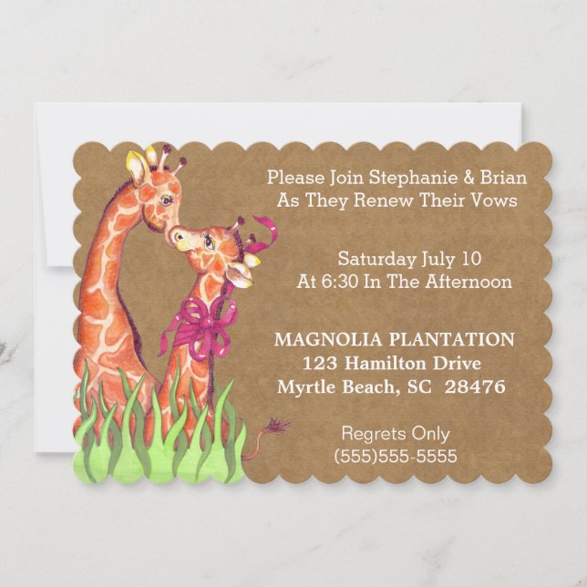 Invitación a la renovación del boda (Anverso)